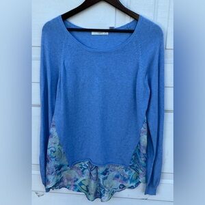 Women Subtle luxury blue silk/cotton sweater M/L